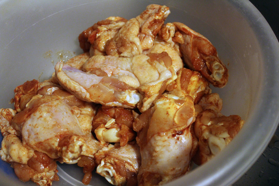 Raw, Seasoned Chicken