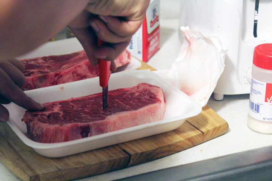 rib eye steak prep