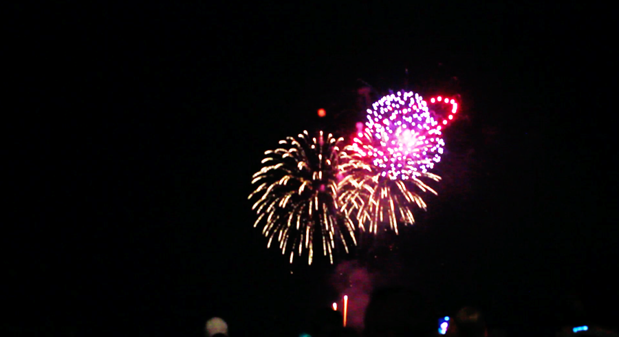 Waikiki New Years fireworks