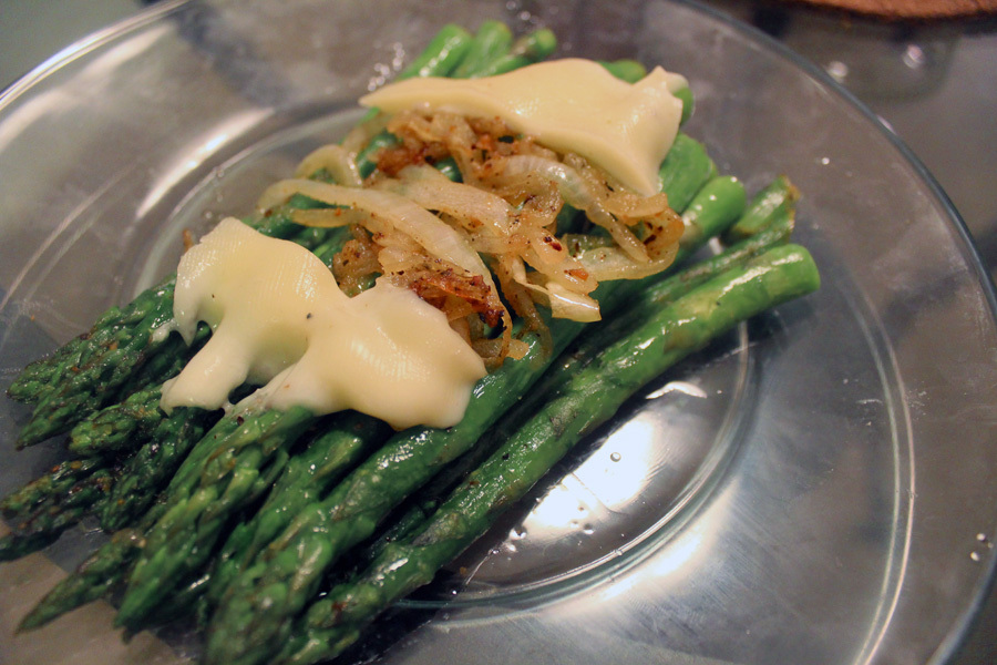 onion and cheese asparagus